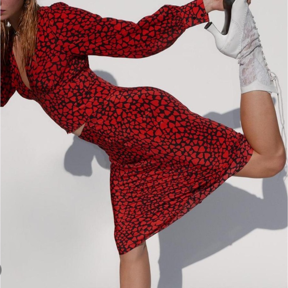 Realisation Par Naomi Skirt. Red hearts